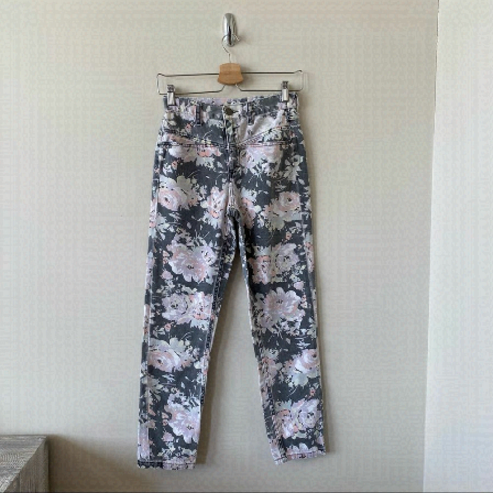 Bdg-Mom Dark Floral High Rise Jeans (Size:24)